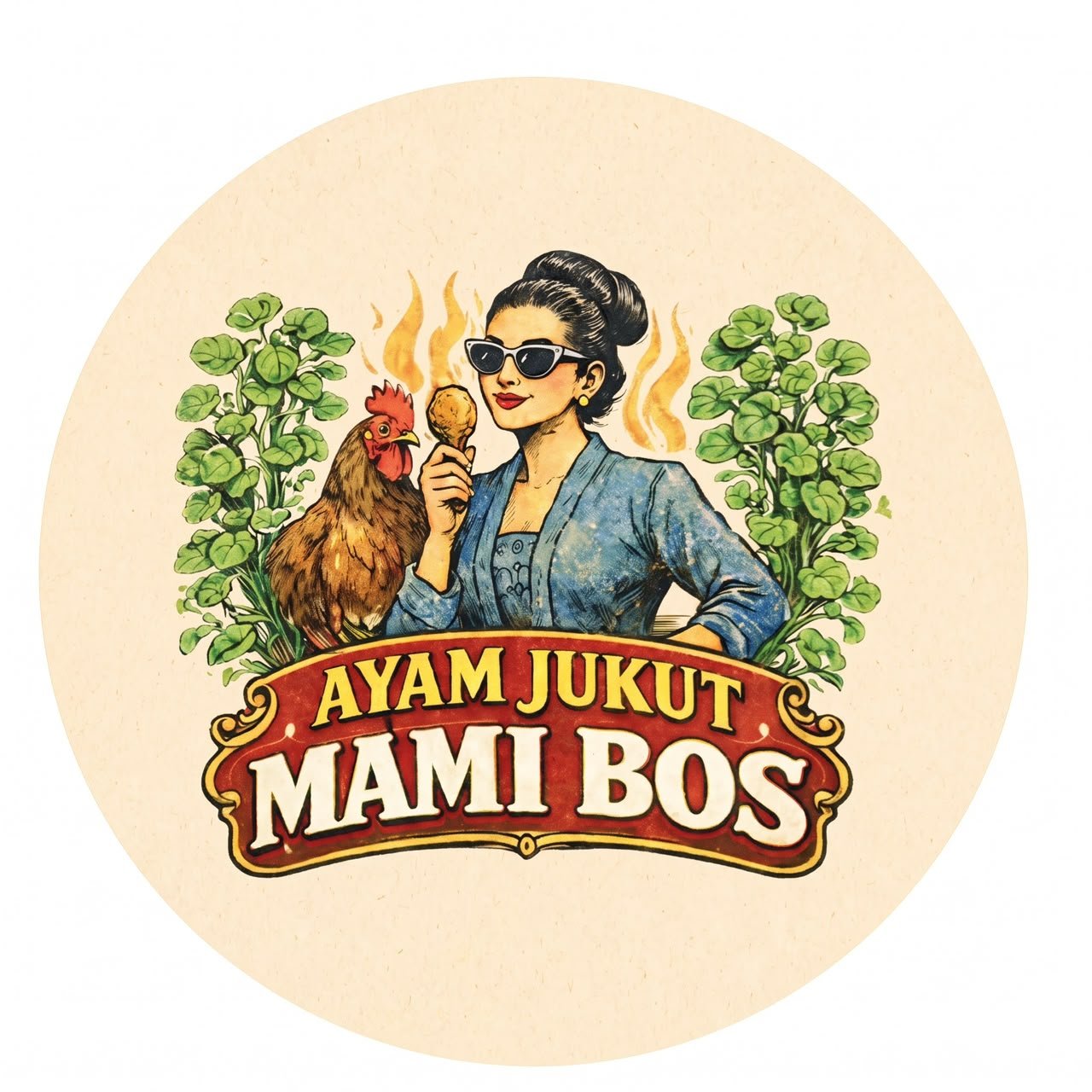 Logo asli pelanggan Ayam Jukut Mami Bos
